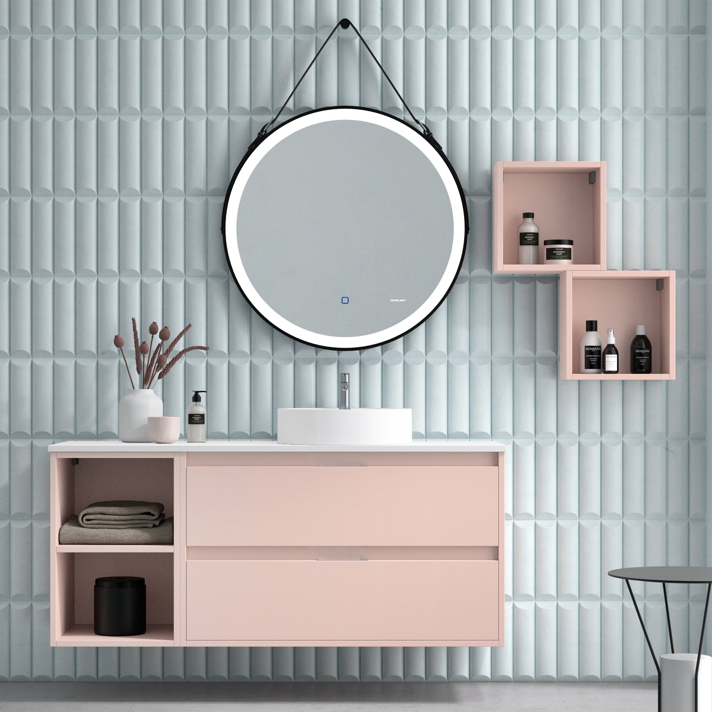 Móvel de Casa de Banho 60 ETNA minimalista ROSA