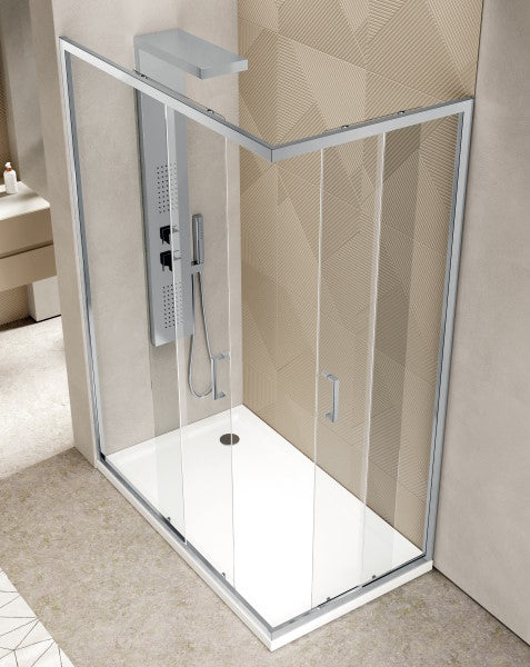 Cabina de Duche Série LOW | Abertura pelo ângulo | QUADRA